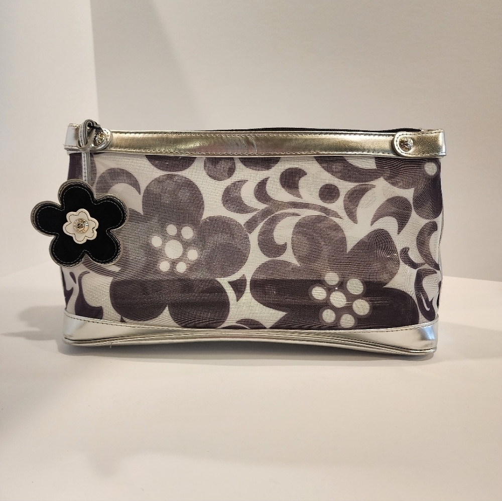 Vera Bradley Cosmetic Toiletry Zippered Bag Night & Day Pattern